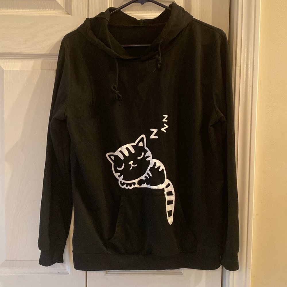 Black hoodie young girl